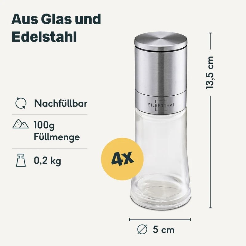 Gewürzmühlen Set 4-teilig