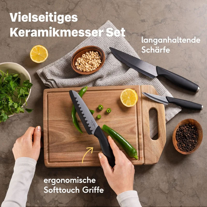 Messerblock mit Keramikmesser Set