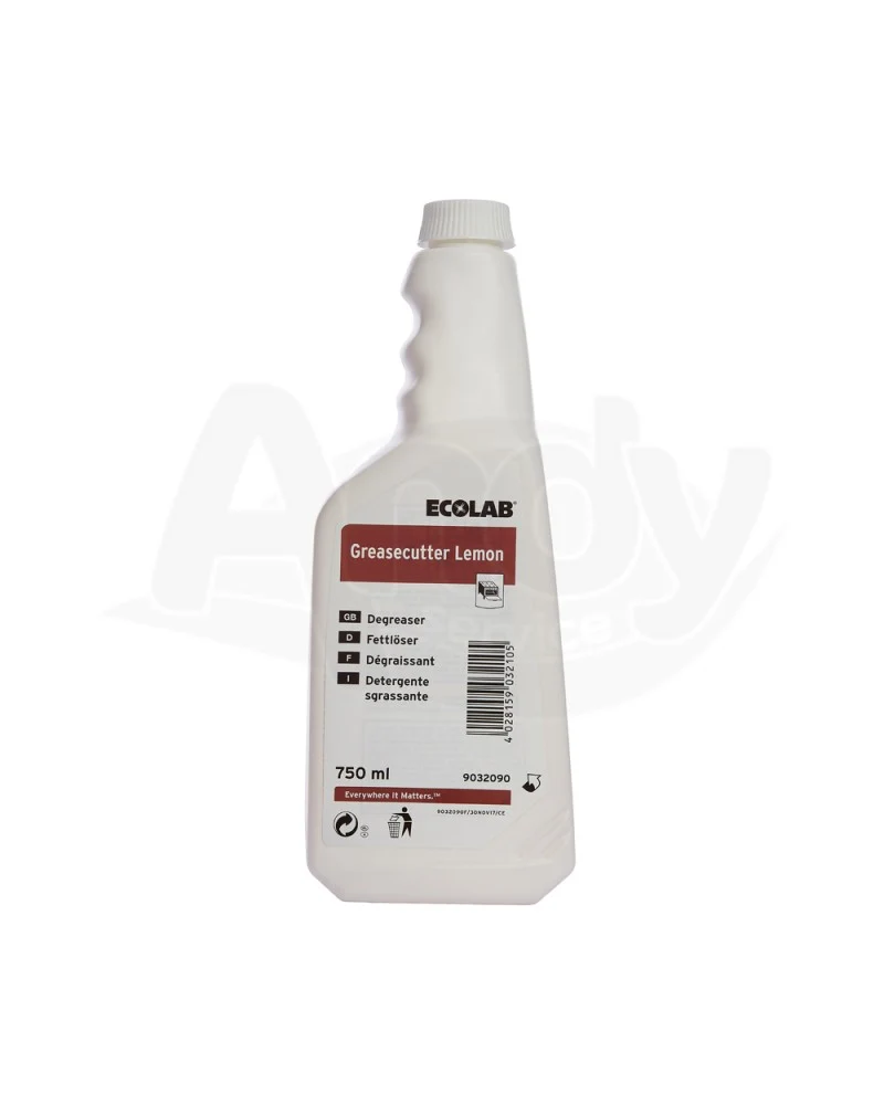 Sgrassante profumato pronto all'uso per forni e piastre Ecolab Greasecutter Lemon 750 ml DISPONIBILE IN 7 GIORNI LAVORATIVI