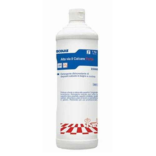 Disincrostante forte anticalcare per bagno e cucina Ecolab Ata Via Il Calcare Forte 1 litro DISPONIBILE IN 7 GIORNI LAVORATIVI