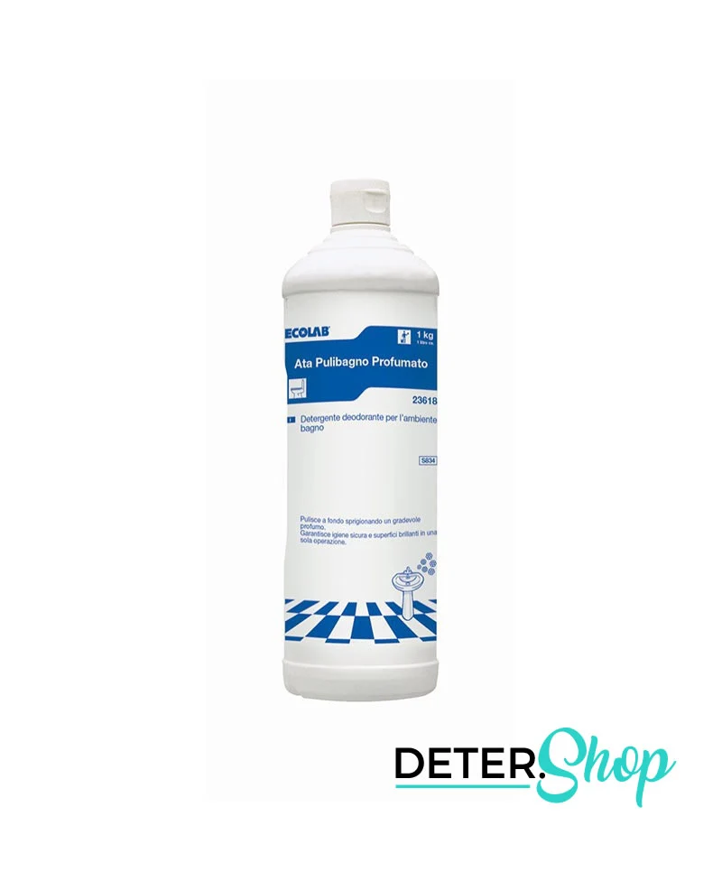 Detergente profumato per sanitari e bagno Ecolab Ata Pulibagno Profumato 1 litro DISPONIBILE IN 7 GIORNI LAVORATIVI