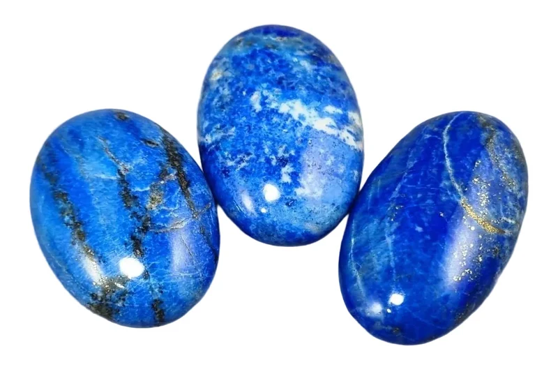 Lapis Lazuli Palm Stone with Golden Pyrite | AAA Grade – BugsDirect