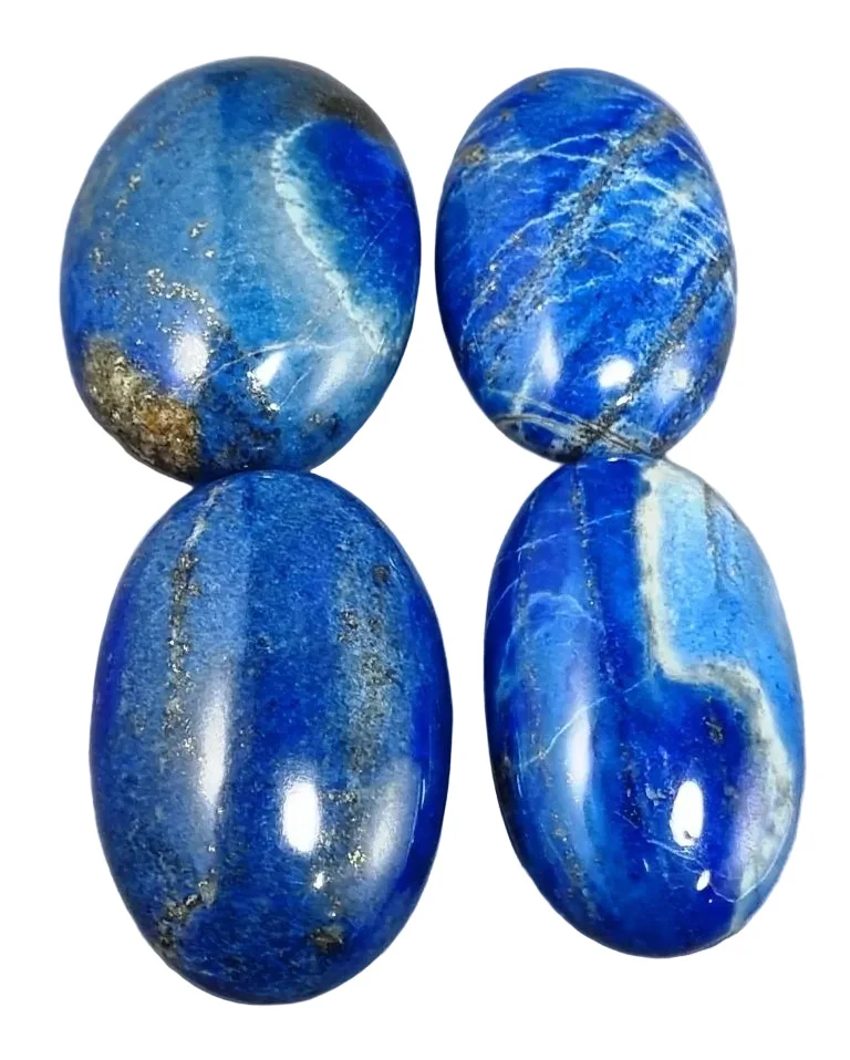 Lapis Lazuli Palm Stone with Golden Pyrite | AAA Grade – BugsDirect