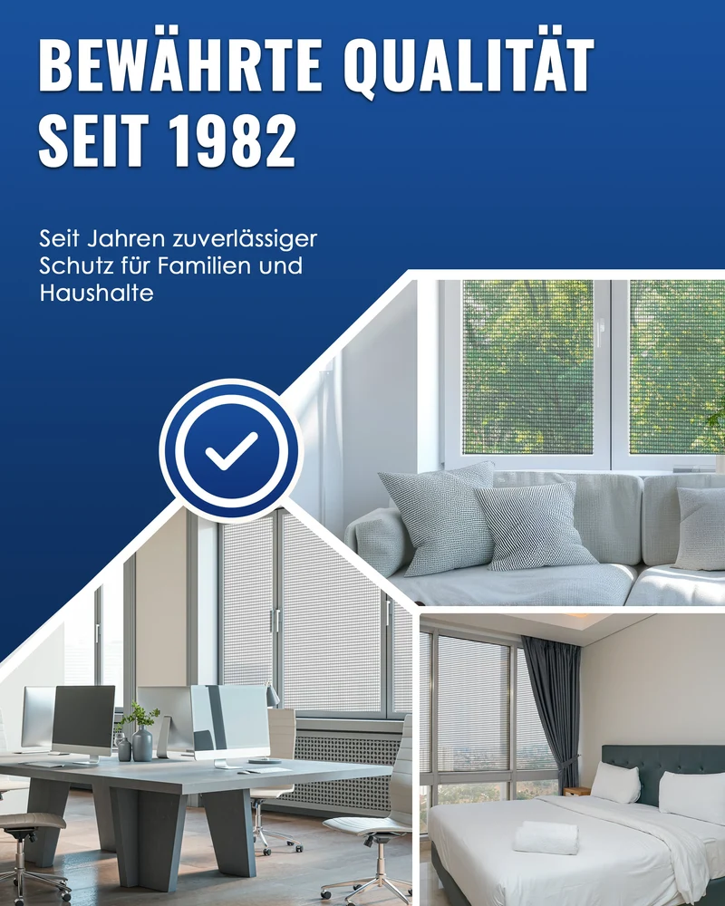 PIC Fliegengitter 130x150 cm Schwarz 3er Set – ohne Bohren, Mückenschutz | Ohne Bohren, waschbar und wiederverwendbar, Mückenschutz gegen Mücken und Fliegen