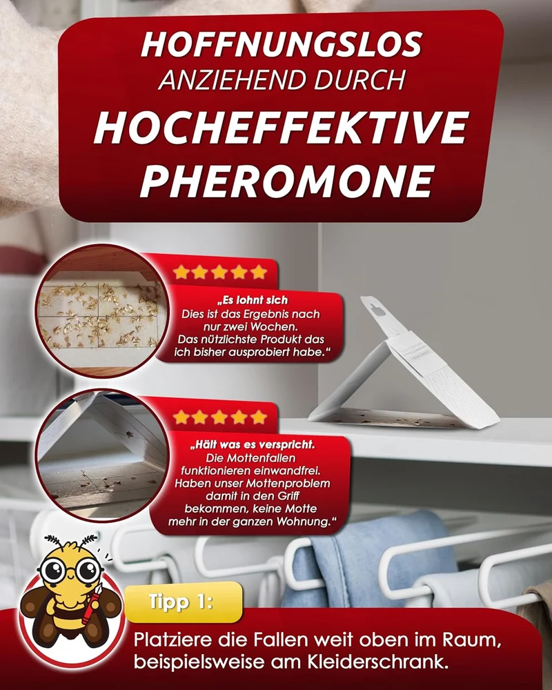 PIC Kleidermottenfalle 8x