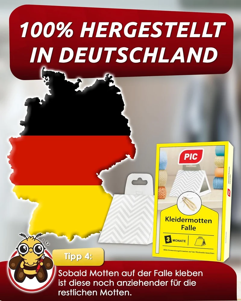 PIC Kleidermottenfalle 8x