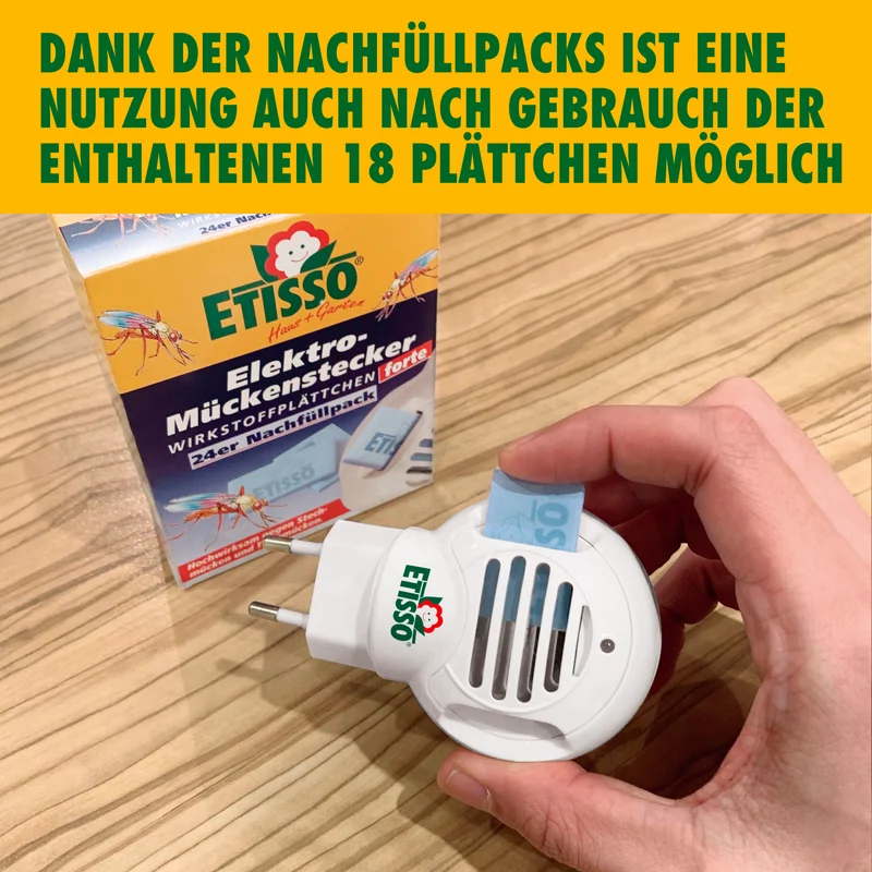 1x ETISSO® Elektro-Mückenstecker forte Starterset