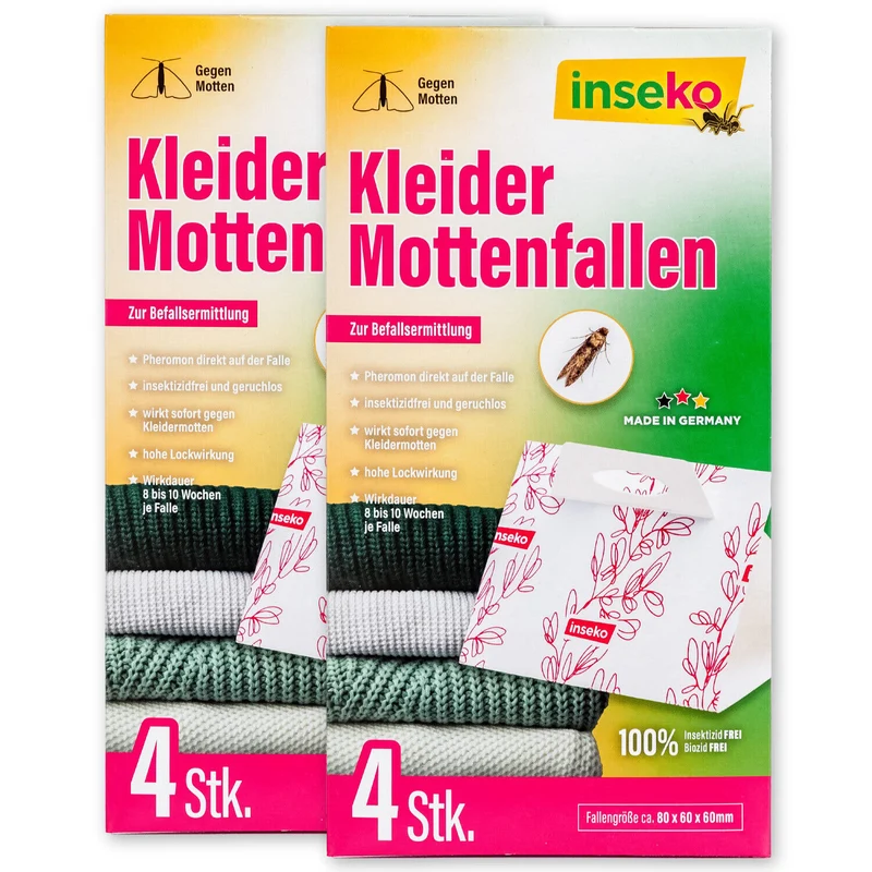 8x inseko Kleidermottenfallen