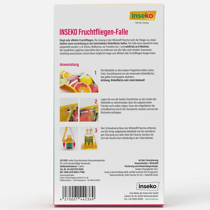 2x inseko Fruchtfliegenfalle
