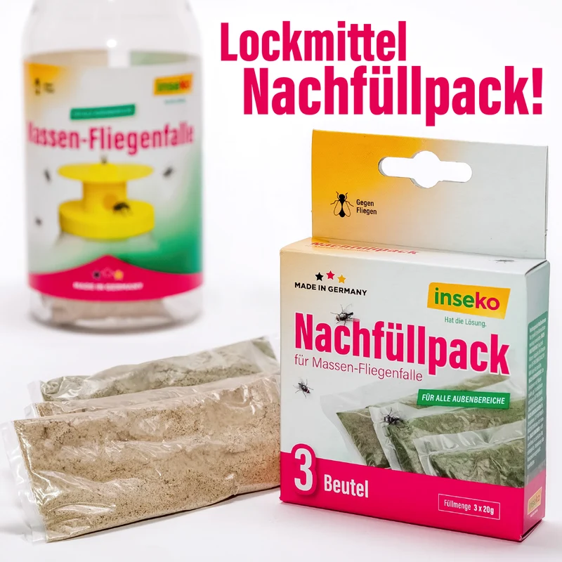 1x inseko Nachfüllpack für Massen-Fliegenfalle