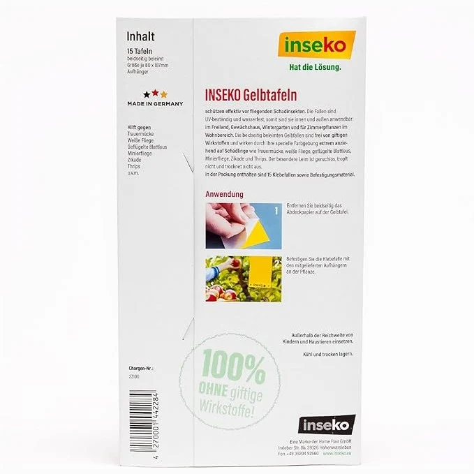 15x inseko Gelbtafeln gegen Trauermücken uvm.