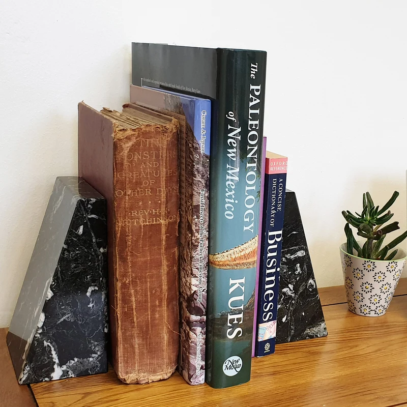 Marble Wedge Bookends – Himalayan Stone, Four Colour Options
