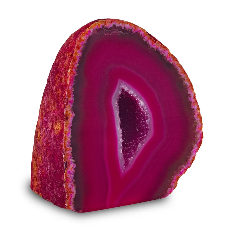 3–4" Cut Base Agate Geode | Brazilian Crystal Specimen