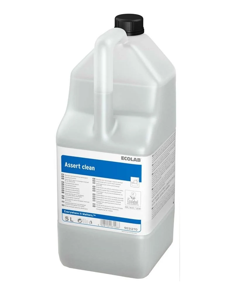 Detergente Ecolabel per lavaggio manuale stoviglie Ecolab Assert Clean 5 litri DISPONIBILE IN 7 GIORNI LAVORATIVI