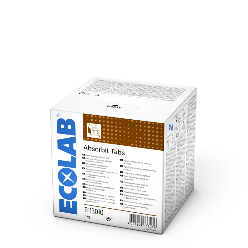 Pastiglie detergenti sgrassanti per friggitrici Ecolab Absorbit Tabs 60 pastiglie DISPONIBILE IN 7 GIORNI LAVORATIVI