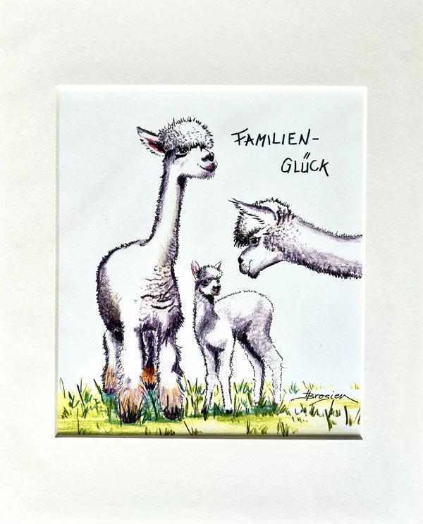 Familienglück - Passepartout Wandbild 30cm von Heidemarie Brosien
