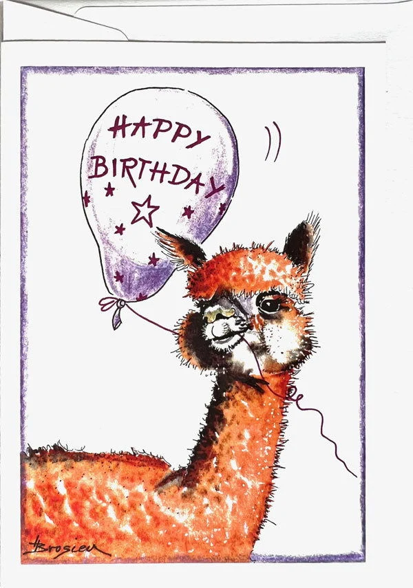 Happy Birthday - Alpaka Geburtstagskarten von Heidemarie Brosien