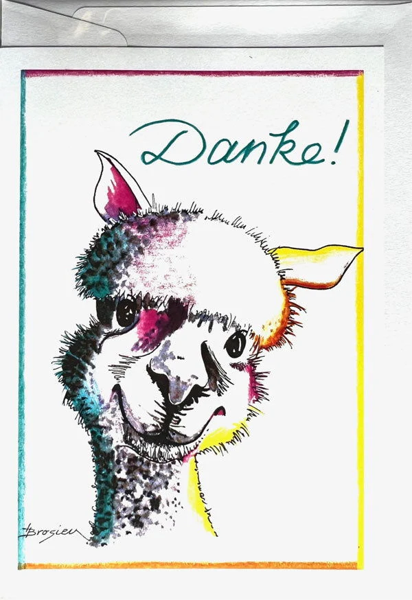 Danke! - Alpaka Geburtstagskarten von Heidemarie Brosien