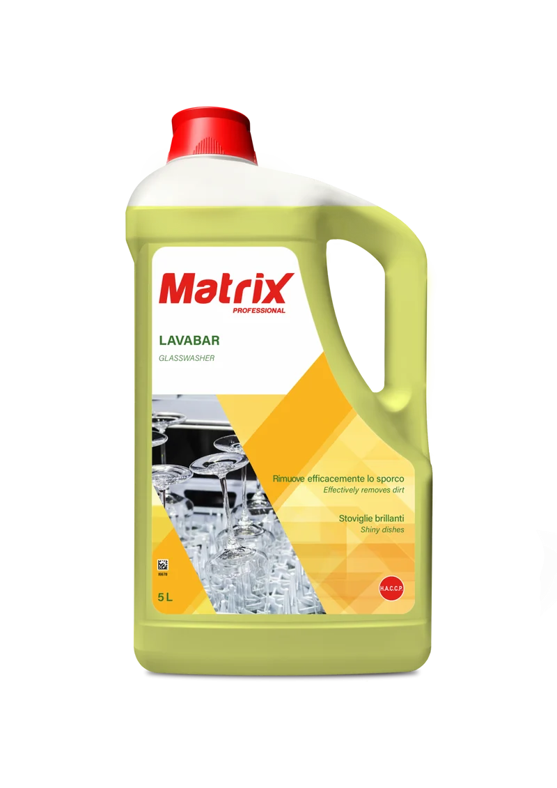Detergente per lavabicchieri Matrix Lavabar 2x5 litri DISPONIBILE IN 7 GIORNI LAVORATIVI
