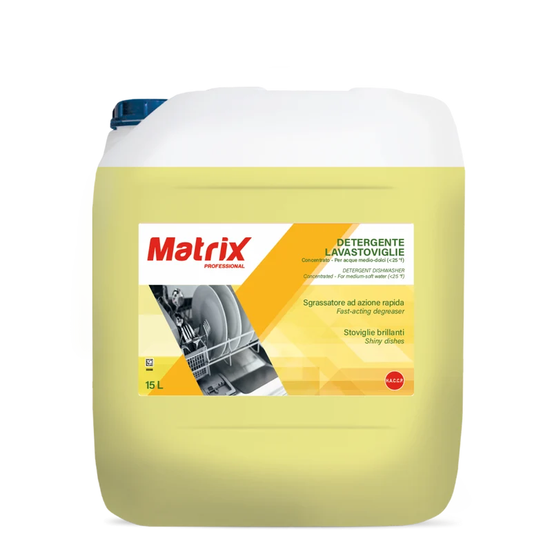 Detergente per lavastoviglie acque medio-dolci Matrix Lavastoviglie Acque Medio-Dolci 15 litri DISPONIBILE IN 7 GIORNI LAVORATIVI