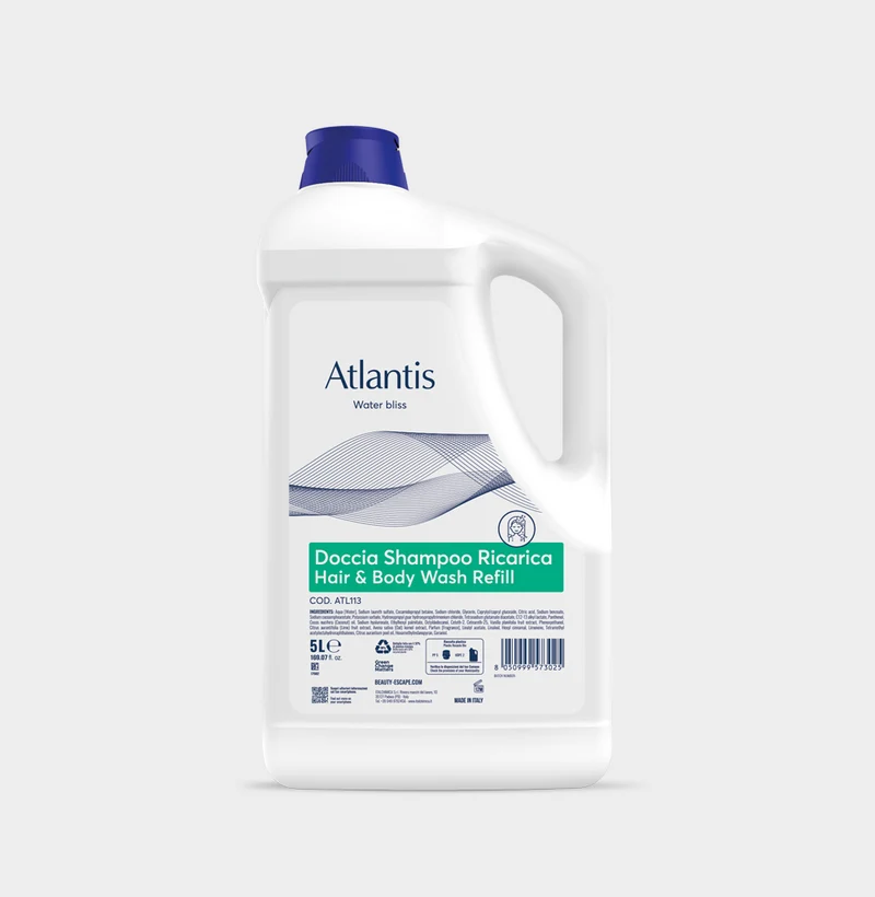 Doccia shampoo per hotel Beauty Escape Atlantis Hair & Body Wash 2x5 litri DISPONIBILE IN 7 GIORNI LAVORATIVI