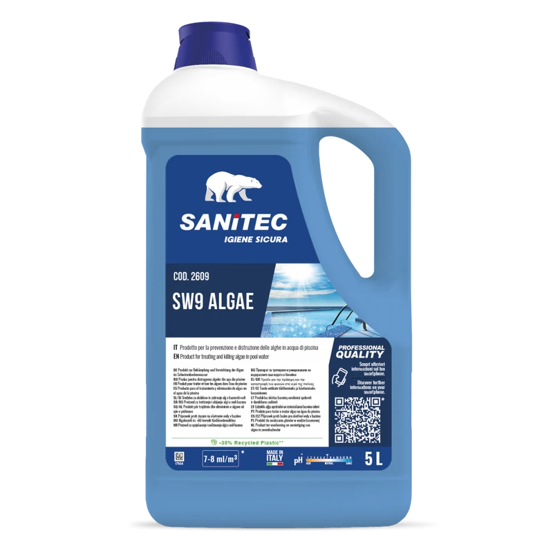 Alghicida per piscine Sanitec Alghicida 5 litri DISPONIBILE IN 7 GIORNI LAVORATIVI