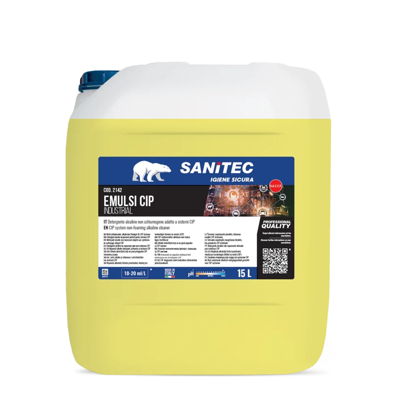 Detergente alcalino per sistemi CIP Sanitec Emulsi-CIP 15 litri DISPONIBILE IN 7 GIORNI LAVORATIVI
