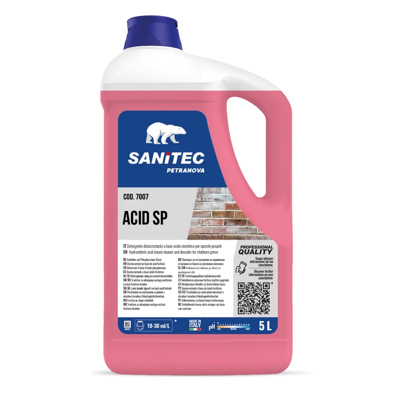 Disincrostante acido per sporchi pesanti Sanitec Acid SP 5 litri DISPONIBILE IN 7 GIORNI LAVORATIVI