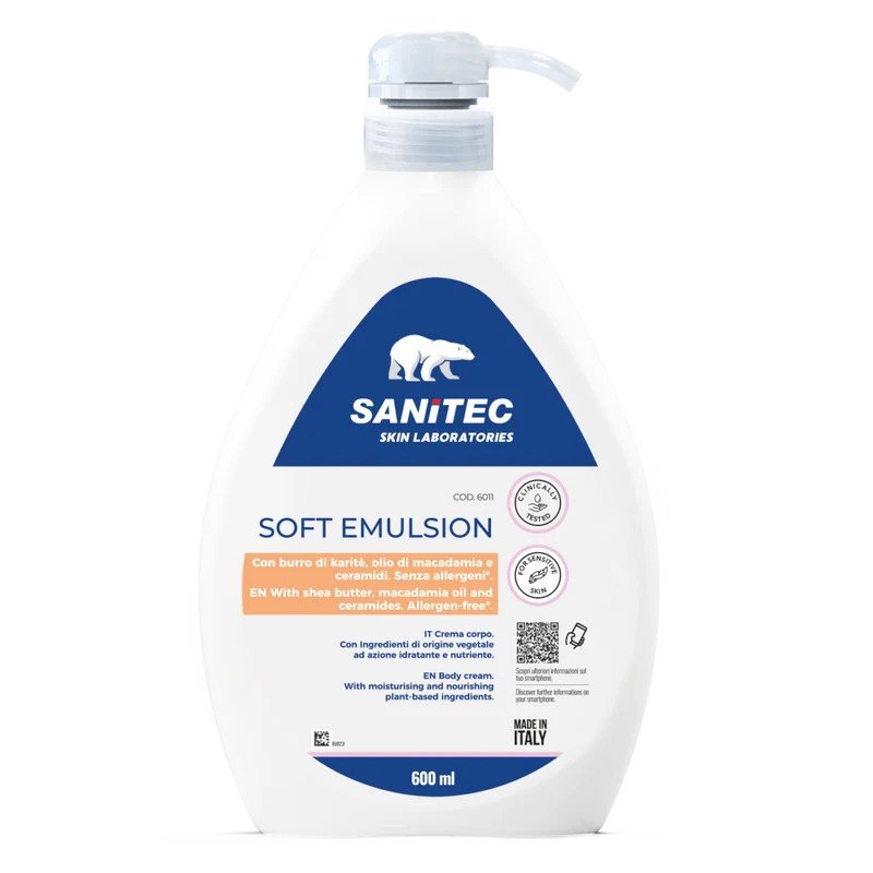 Crema corpo idratante Sanitec Soft Emulsion 600 ml DISPONIBILE IN 7 GIORNI LAVORATIVI