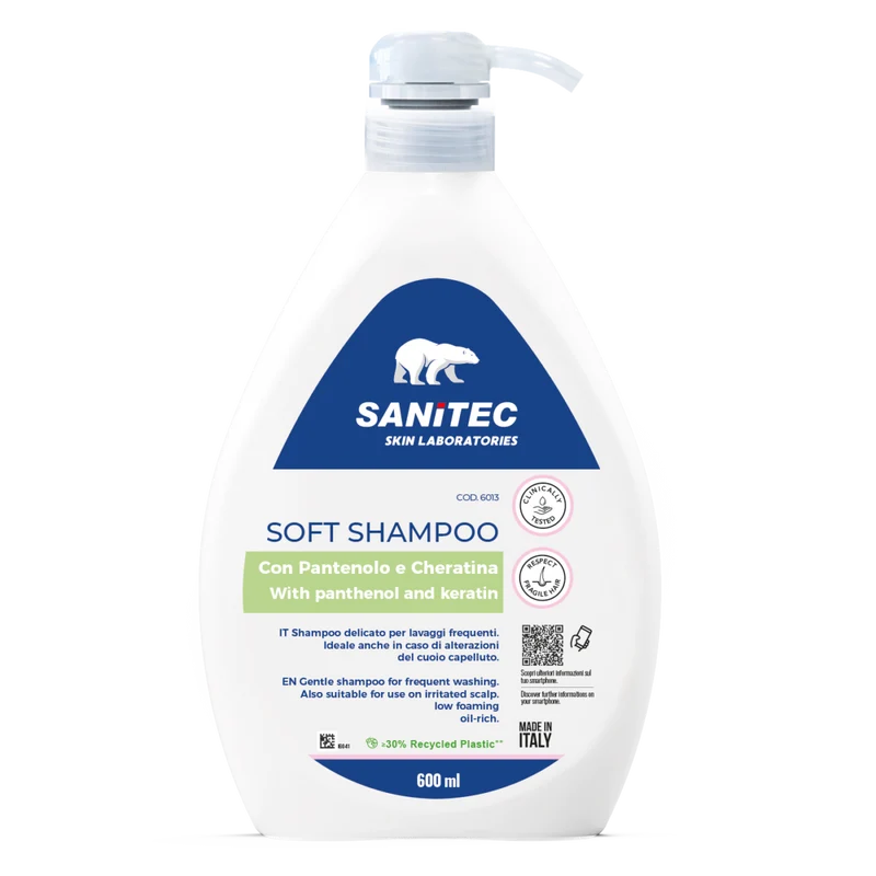 Shampoo delicato Sanitec Soft Shampoo 6x600 ml DISPONIBILE IN 7 GIORNI LAVORATIVI