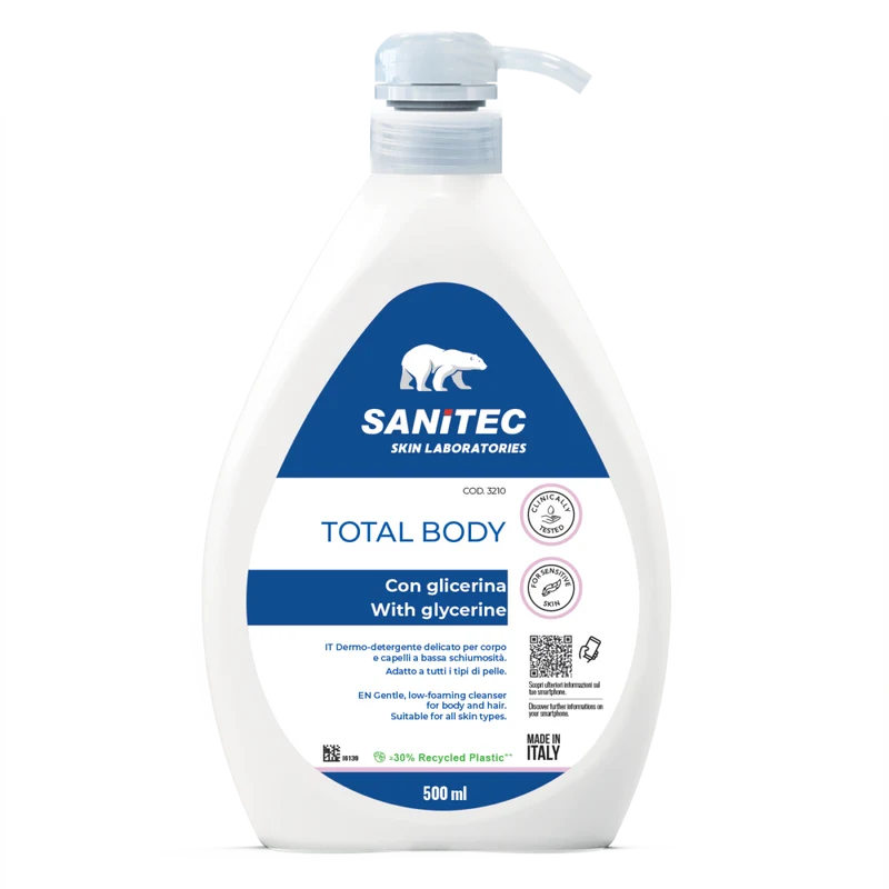 Dermodetergente corpo e capelli Sanitec Total Body 6x500 ml DISPONIBILE IN 7 GIORNI LAVORATIVI