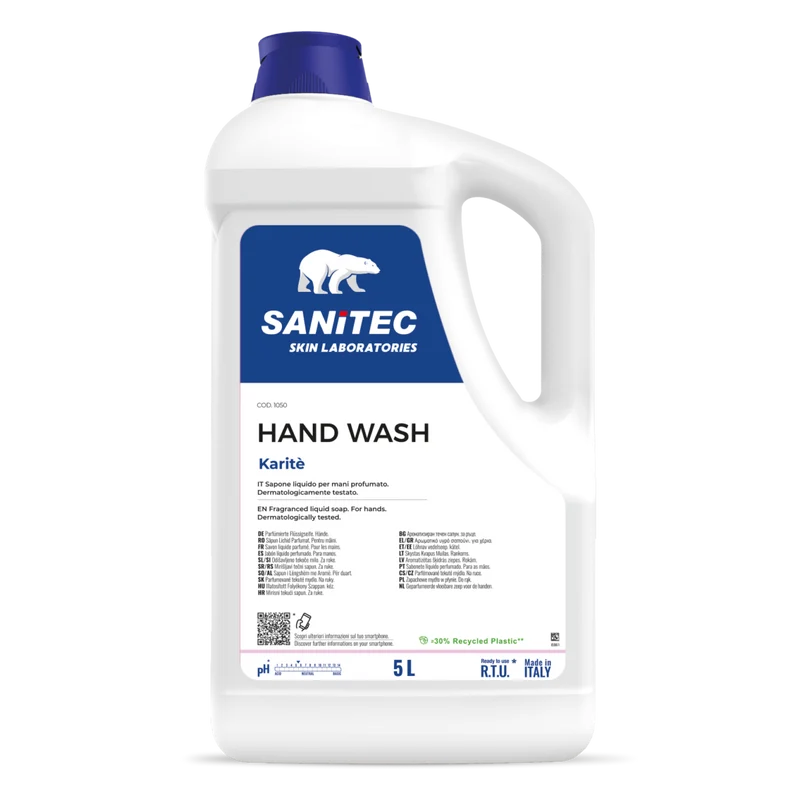 Sapone liquido mani Sanitec Hand Wash Karitè 2x5 litri DISPONIBILE IN 7 GIORNI LAVORATIVI