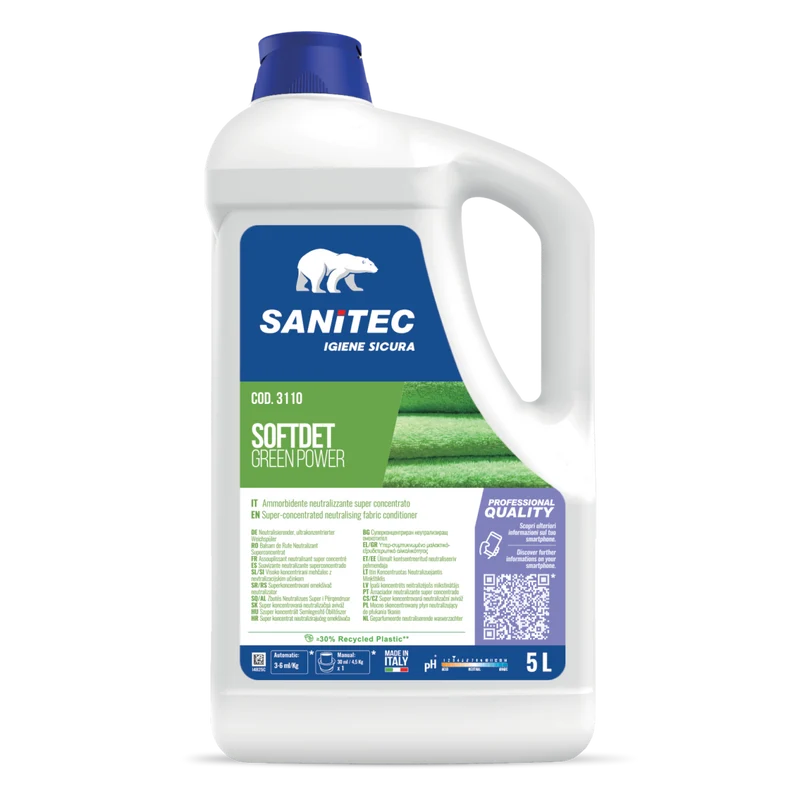 Ammorbidente Ecolabel per bucato Sanitec Softdet Green Power 5 litri DISPONIBILE IN 7 GIORNI LAVORATIVI