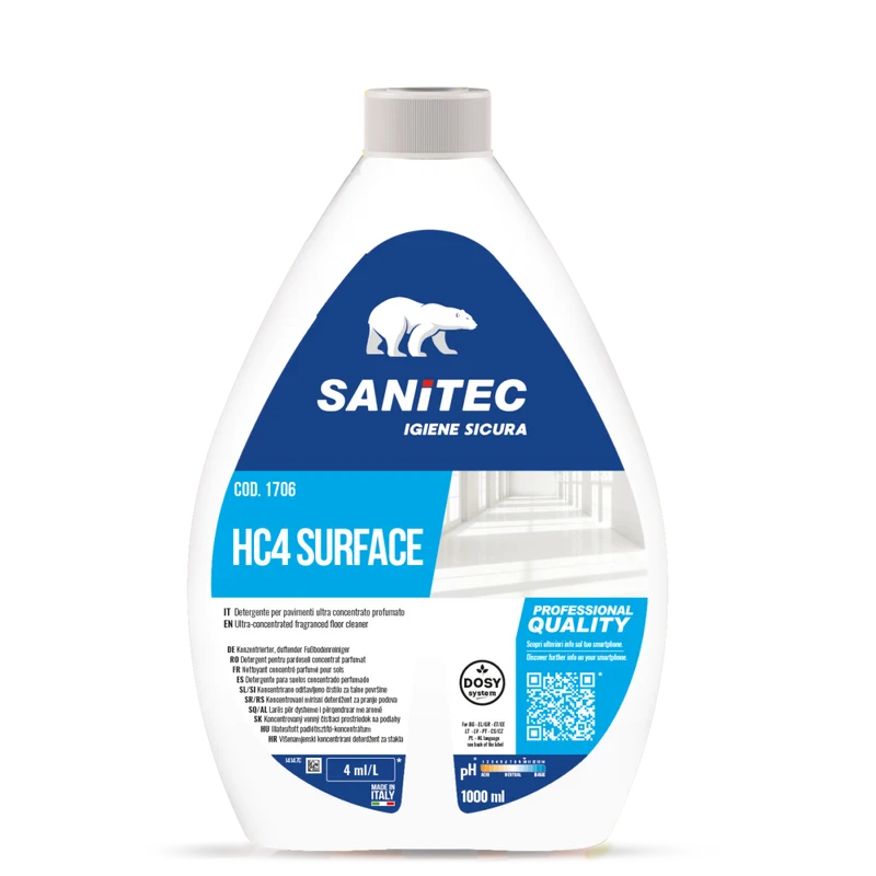 Detergente ultraconcentrato per pavimenti Sanitec HC4 Surface 1 litro DISPONIBILE IN 7 GIORNI LAVORATIVI