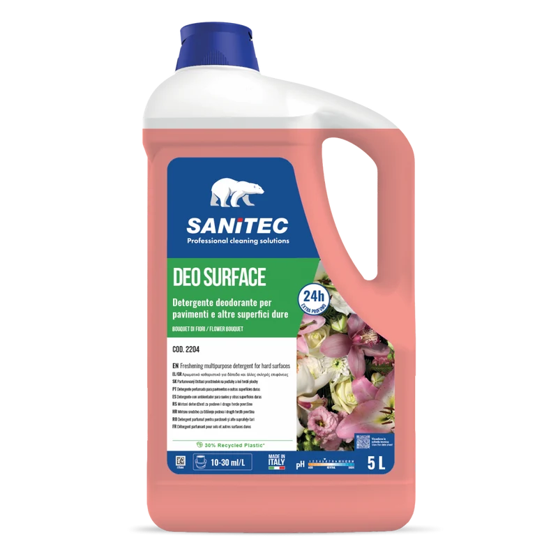 Detergente profumatore per pavimenti Sanitec Deo Surface Bouquet di Fiori 5 litri DISPONIBILE IN 7 GIORNI LAVORATIVI