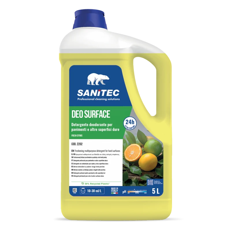 Detergente profumatore per pavimenti Sanitec Deo Surface Fresh Citrus 2x5 litri DISPONIBILE IN 7 GIORNI LAVORATIVI
