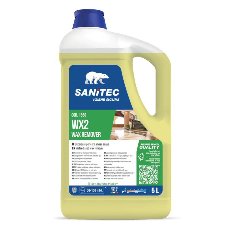 Decerante per pavimenti Sanitec WX2 Wax Remover 5 litri DISPONIBILE IN 7 GIORNI LAVORATIVI