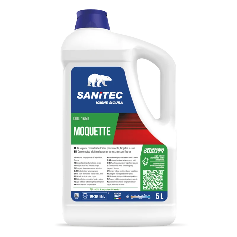 Detergente per moquette e tappeti Sanitec Moquette 2x5 litri DISPONIBILE IN 7 GIORNI LAVORATIVI