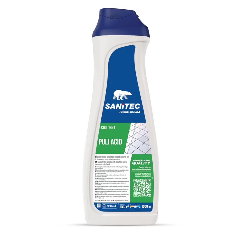 Disincrostante concentrato per pavimenti Sanitec Puliacid 1 litro DISPONIBILE IN 7 GIORNI LAVORATIVI