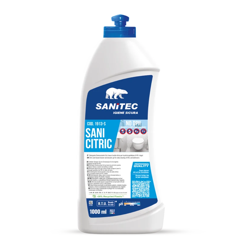 Disincrostante in gel per WC e bagni Sanitec Sani Citric 6x1 litro DISPONIBILE IN 7 GIORNI LAVORATIVI