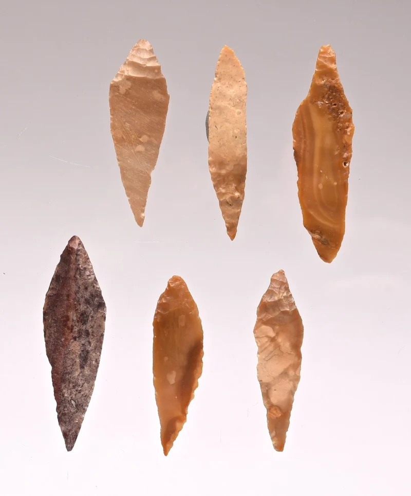 Genuine Neolithic Flint Spires | Set of 6 | Western Sahara | c.4000–8000 BCE