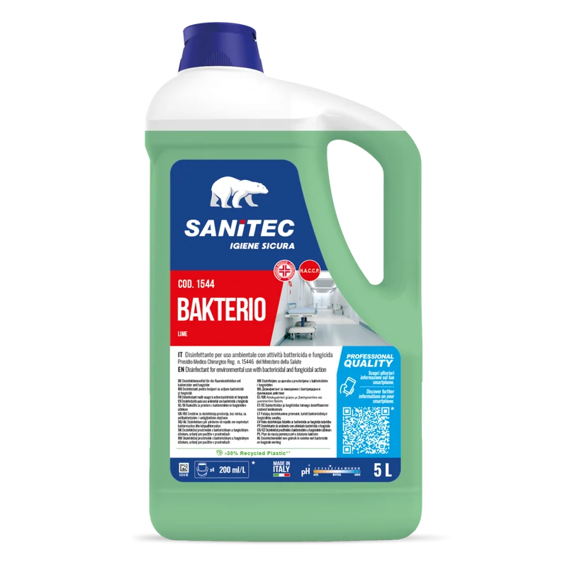 Disinfettante PMC battericida e fungicida Sanitec Bakterio Lime 2x5 litri DISPONIBILE IN 7 GIORNI LAVORATIVI