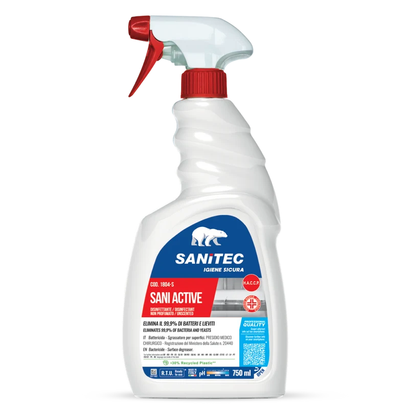 Sgrassatore disinfettante per superfici Sanitec Sani Active 6x750 ml DISPONIBILE IN 7 GIORNI LAVORATIVI