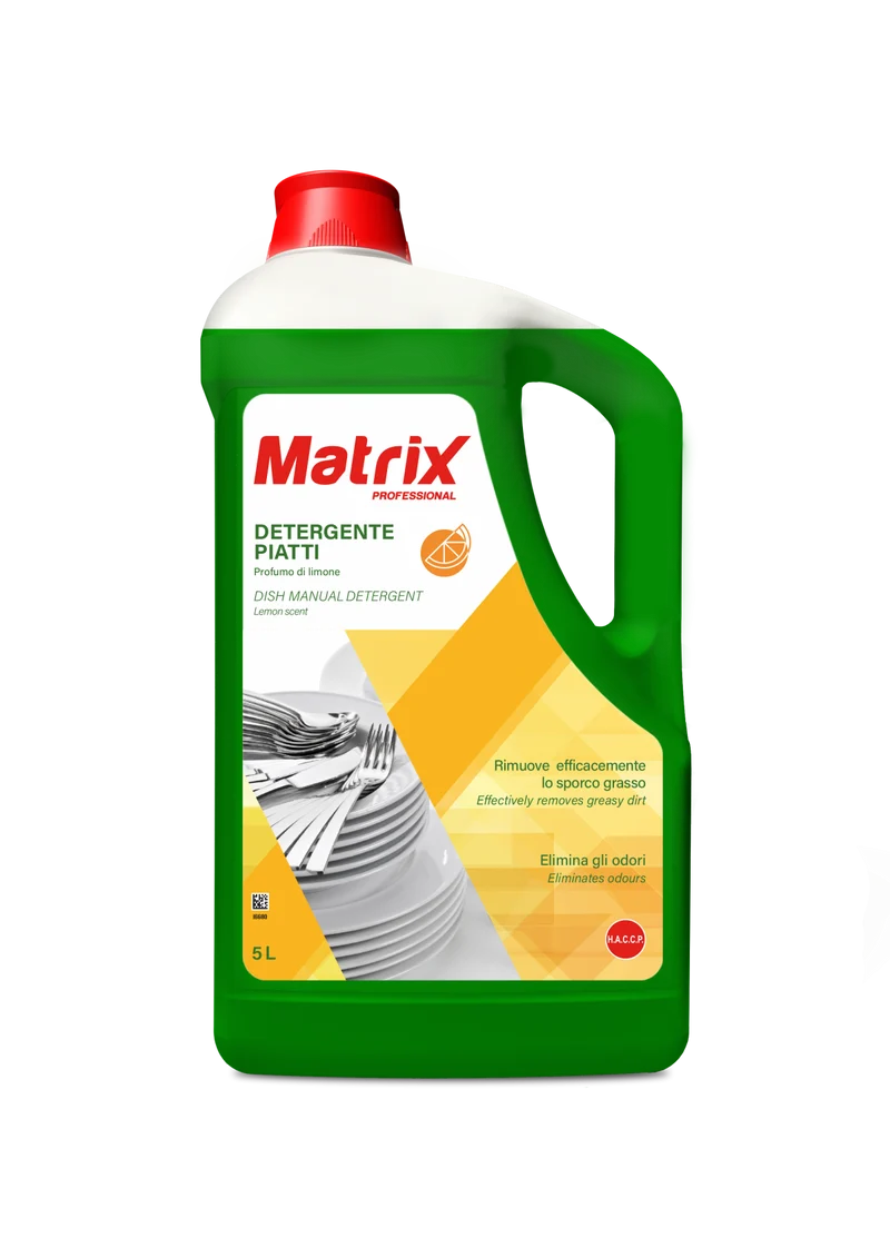 Detergente limone per lavaggio manuale piatti Matrix Professional 5 litri
