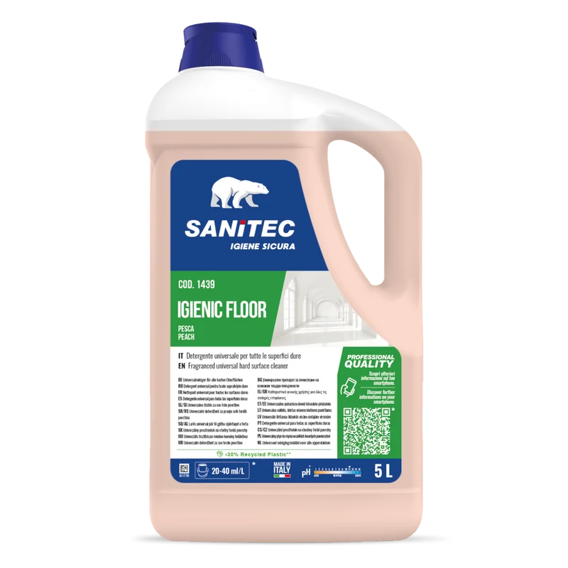 Detergente per pavimenti Sanitec Igienic Floor Pesca 5 litri