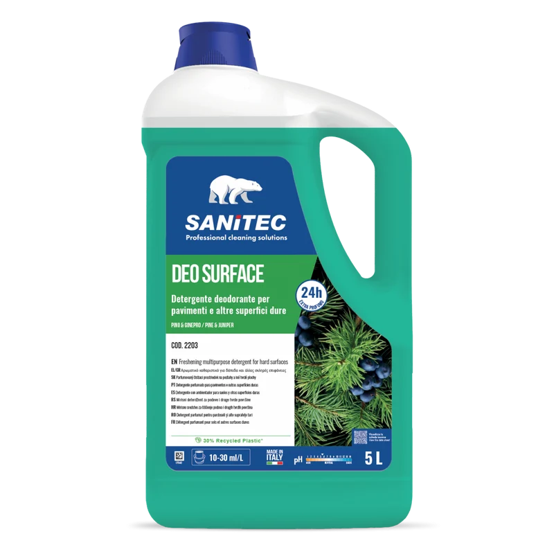 Detergente per pavimenti Sanitec DEO SURFACE Pino e Ginepro 5 litri