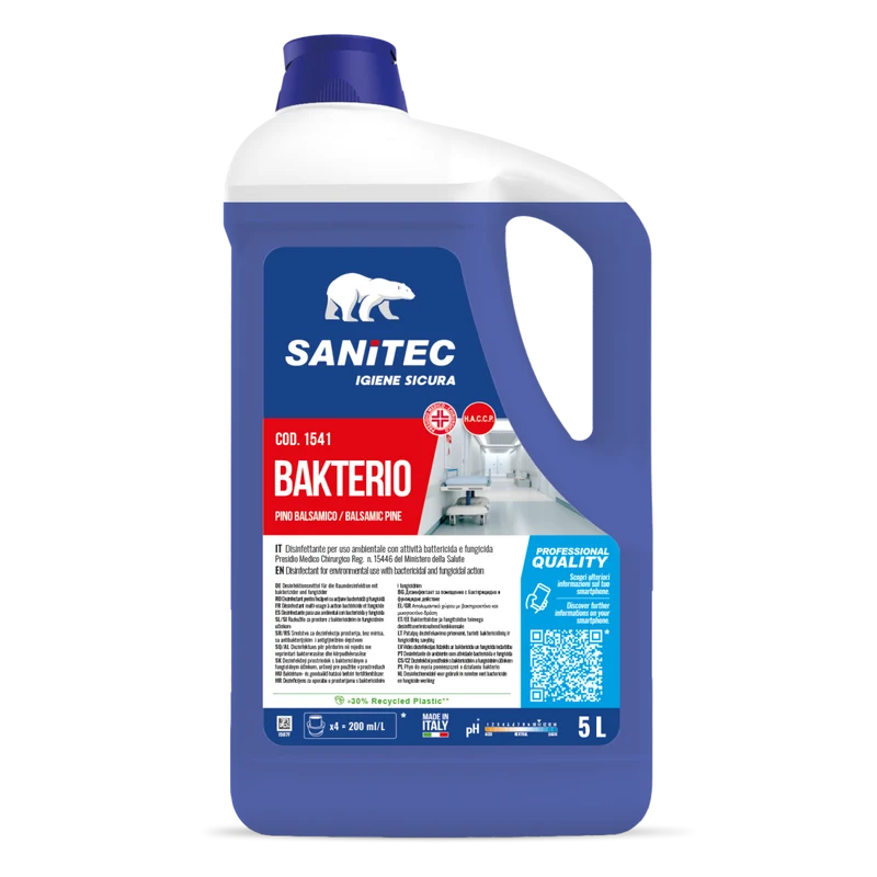 Disinfettante battericida e fungicida Sanitec Bakterio Pino Balsamico 5 litri