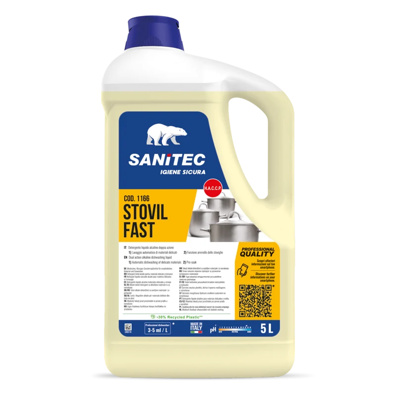 Detergente per lavaggio stoviglie Sanitec Stovil Fast 5 lt