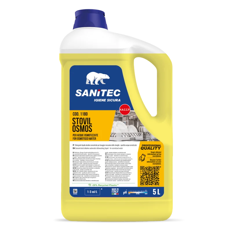 Detergente per lavaggio stovigle acque osmotizzate Stovil Osmos 5 lt