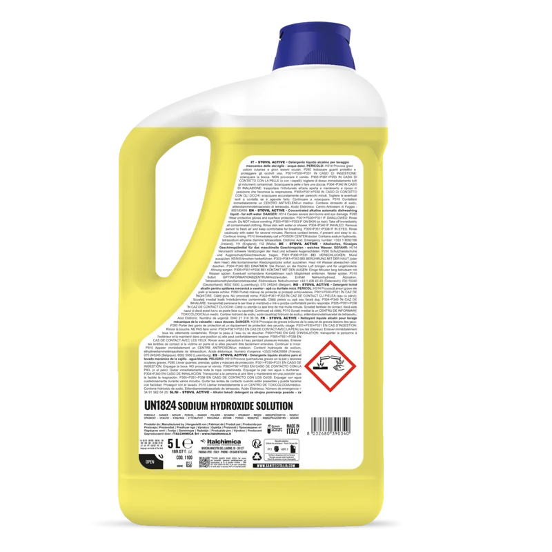 Detergente per lavaggio manuale stoviglie Sanitec Stovil Active 5 lt